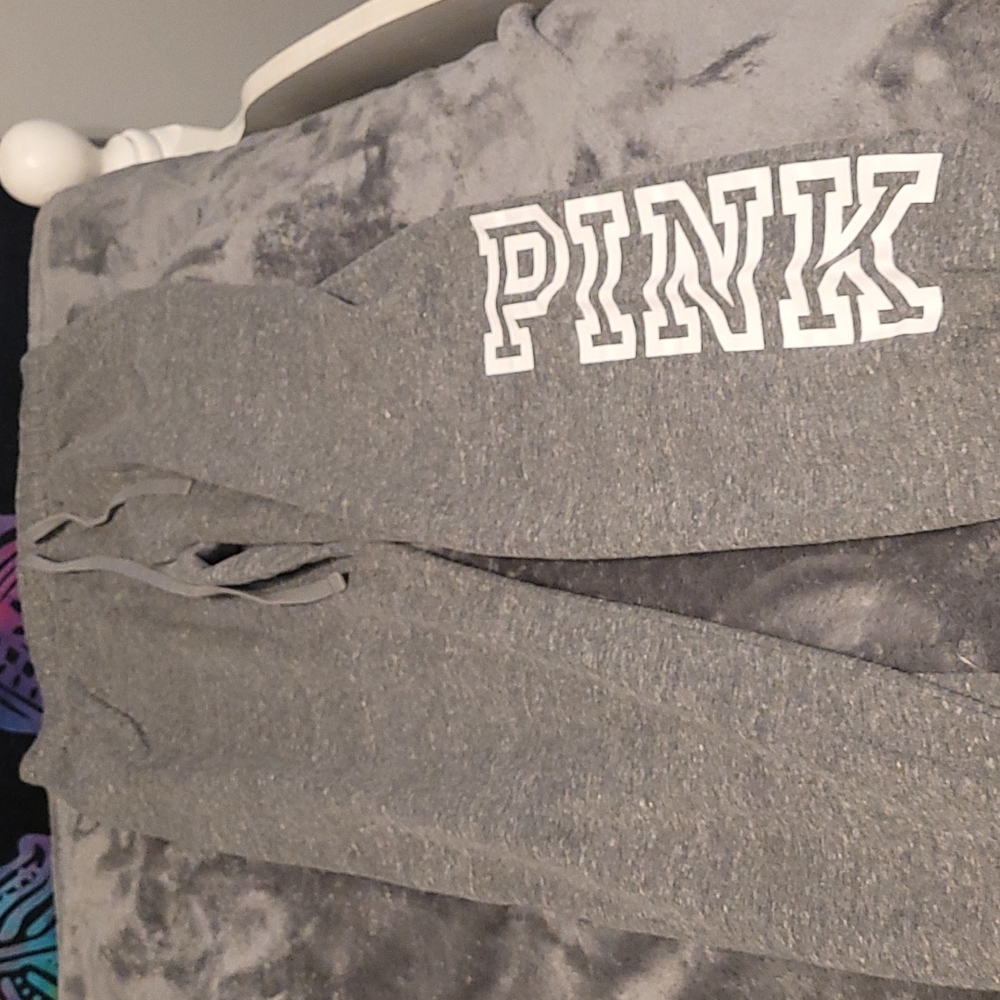 Pink Victoria's secret grey sweatpants